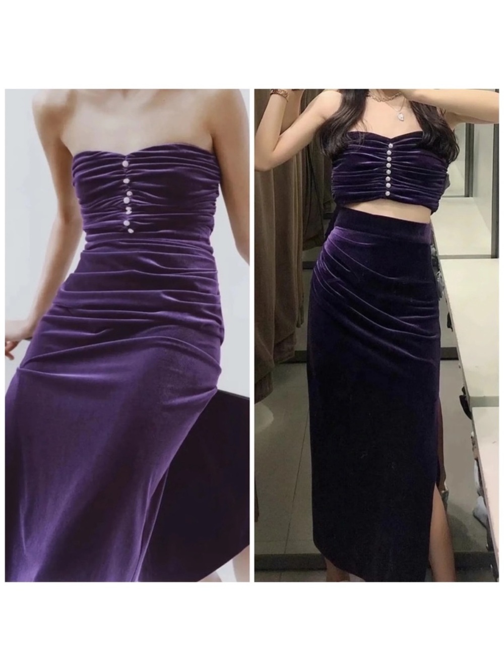 NWT Zara purple midi Skirt